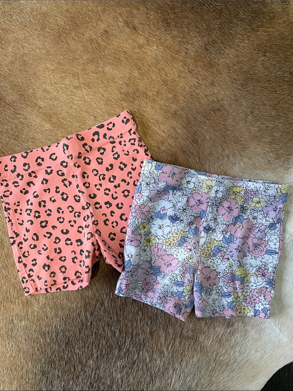 5T Joe Fresh Coral Leopard and Floral Girls' Shorts Set